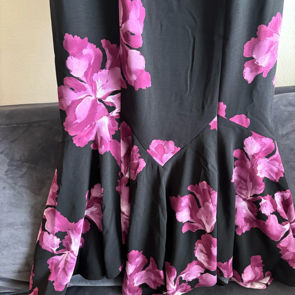 NEW Ava & VIV Mermaid Midi Dress Floral Sleeveless 1X Wedding Cocktail Valentine - Picture 6 of 10
